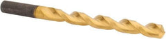 Guhring - 3/8" 130° Solid Carbide Jobber Drill - TiN Finish, Right Hand Cut, Parabolic Flute, Straight Shank, 127mm OAL, Standard Point - Industrial Tool & Supply