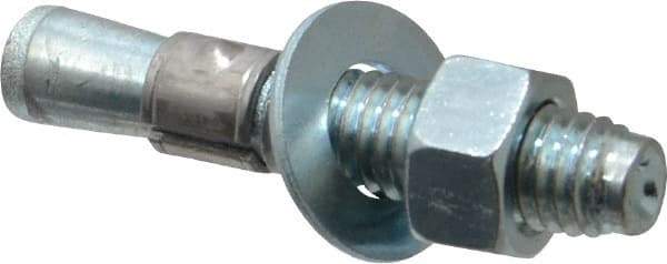 Red Head - 1/2" Diam, 1/2-13, 2-3/4" OAL, Grade 3, Wedge Expansion Concrete Anchor - Steel, Zinc Plated, 1-1/4" Thread Length, Tie Wire Head, 1/2" Drill - Industrial Tool & Supply