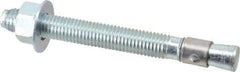 Red Head - 5/8" Diam, 5/8-11, 6" OAL, Grade 3, Wedge Expansion Concrete Anchor - Steel, Zinc Plated, 4-1/4" Thread Length, Tie Wire Head, 5/8" Drill - Industrial Tool & Supply