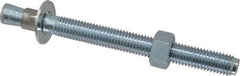 Red Head - 5/8" Diam, 5/8-11, 7" OAL, Grade 3, Wedge Expansion Concrete Anchor - Steel, Zinc Plated, 5-1/4" Thread Length, Tie Wire Head, 5/8" Drill - Industrial Tool & Supply