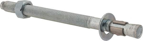 Red Head - 5/8 Inch Diameter, 5/8-11 Inch Thread, 8-1/2 Inch Overall Length, Grade 3, Wedge Expansion Concrete Anchor - Steel, Zinc Plated, 5-3/4 Inch Thread Length, Tie Wire Head, 5/8 Inch Drill - Industrial Tool & Supply