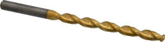 Guhring - Letter C 130° Solid Carbide Jobber Drill - TiN Finish, Right Hand Cut, Parabolic Flute, Straight Shank, 101.6mm OAL, Standard Point - Industrial Tool & Supply
