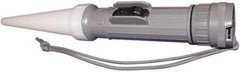 Fulton - White Industrial/Tactical Flashlight - Gray Plastic Body, 2 D Batteries Not Included - Industrial Tool & Supply
