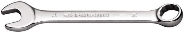Facom - 15mm 12 Point Offset Combination Wrench - 15° Offset Angle, 6" OAL, Steel, Satin Finish - Industrial Tool & Supply