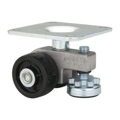 Sunnex - 13/16" Wide, Nylon Swivel Caster - 400 Lb Capacity, Top Plate Mount, 3.54" x 3.54" Plate, Ball Bearing - Industrial Tool & Supply
