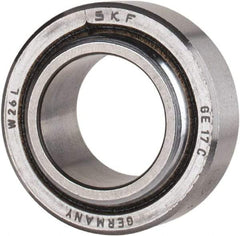 SKF - 17mm Bore Diam, 5,040 Lb Dynamic Capacity, Spherical Plain Bearing - 12,600 Lb Static Load Capacity - Industrial Tool & Supply