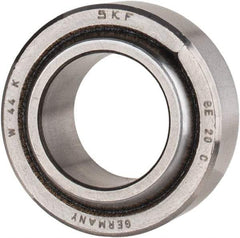 SKF - 20mm Bore Diam, 7,088 Lb Dynamic Capacity, Spherical Plain Bearing - 17,550 Lb Static Load Capacity - Industrial Tool & Supply