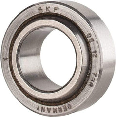 SKF - 12mm Bore Diam, 3,375 Lb Dynamic Capacity, Spherical Plain Bearing - 6,749 Lb Static Load Capacity - Industrial Tool & Supply