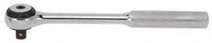 Proto - 3/8" Drive Round Head Standard Ratchet - Chrome Finish, 7-3/8" OAL, 72 Gear Teeth, Standard Knurled Handle, Standard Head - Industrial Tool & Supply