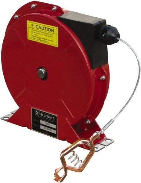 Reelcraft - 3/32 Inch x 50 Ft. Steel Stranded Cable Grounding Reel - Spring Driven Reel - Industrial Tool & Supply