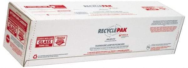 Recyclepak - 48 Inch Long x 12 Inch Wide x 12 Inch Deep, Lamp Recycling Box - 68 Piece, T12 or 146 Piece, T8 Capacity, 4 Ft. Large Box - Industrial Tool & Supply