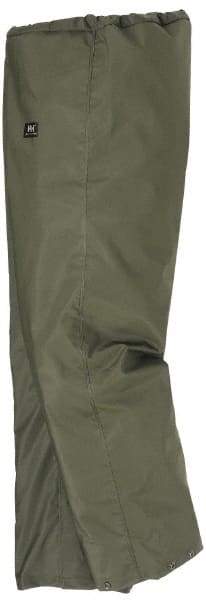 Helly Hansen - Size L, Army Green, Rain Pants - No Pockets - Industrial Tool & Supply