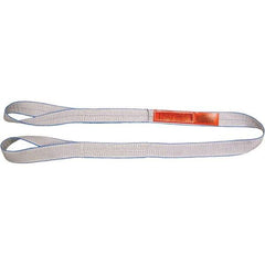 Lift-All - 6' Long x 4" Wide, 6,400 Lb Vertical Capacity, Polyester Web Sling - 5,000 Lb Choker Capacity - Industrial Tool & Supply