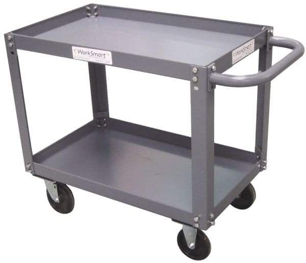 Value Collection - 1,200 Lb Capacity, 18" Wide x 30" Long x 27" High Service Cart - 2 Shelf, Steel - Industrial Tool & Supply
