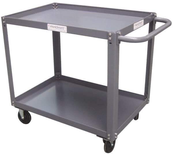 Value Collection - 1,200 Lb Capacity, 18" Wide x 30" Long x 34-5/8" High Service Cart - 2 Shelf, Steel - Industrial Tool & Supply