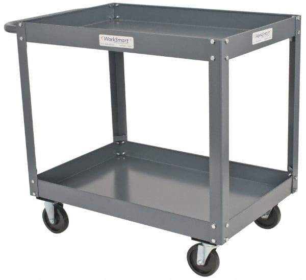 Value Collection - 1,200 Lb Capacity, 24" Wide x 36" Long x 34-5/8" High Service Cart - 2 Shelf, Steel - Industrial Tool & Supply