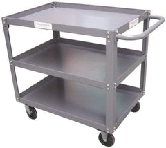 Value Collection - 1,200 Lb Capacity, 24" Wide x 36" Long x 34-5/8" High Service Cart - 3 Shelf, Steel - Industrial Tool & Supply