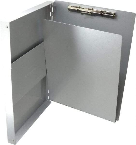 Saunders - 13 Inch Long x 9 Inch Wide x 1 Inch High, Clip Board - Silver - Industrial Tool & Supply