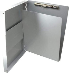 Saunders - 13 Inch Long x 9 Inch Wide x 1 Inch High, Clip Board - Silver - Industrial Tool & Supply