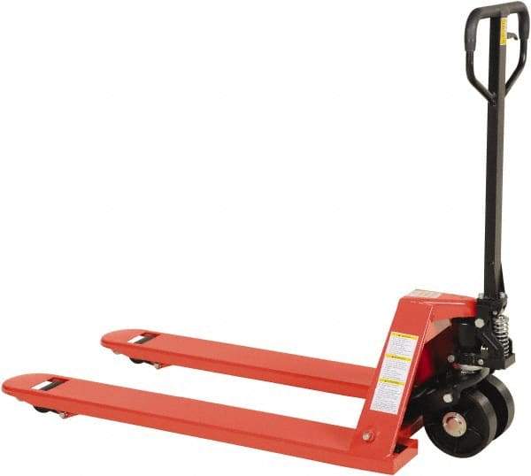 Vestil - 5,500 Lb Capacity, 7-3/4" Lift Economy Pallet Truck - 2-7/8" Min Lift Height, 48" Fork Length x 27" Fork Width, 27" Overall Width - Industrial Tool & Supply