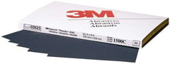 3M - 1,500 Grit, Silicon Carbide Sanding Sheet - 9" Long x 5-1/2" Wide, Ultra Fine Grade, A Weighted Paper Backing - Industrial Tool & Supply