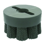 10" Diameter - Shell-Mill Holder Crimped Filament Disc Brush - 0.026/120 Grit - Industrial Tool & Supply