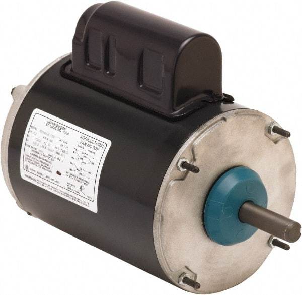 US Motors - 1/3 hp, TEAO Enclosure, Auto Thermal Protection, 1,700 RPM, 115/230 Volt, 60 Hz, Industrial Electric AC/DC Motor - Size 48 Frame, Resilient Mount, 1 Speed, Ball Bearings, 3.8/1.9 Full Load Amps, B Class Insulation, CW Drive End Rev - Industrial Tool & Supply