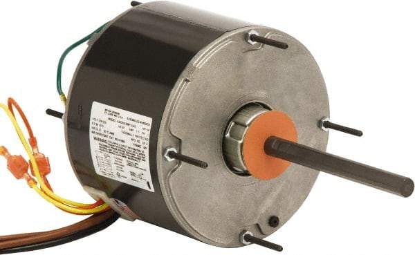 US Motors - 1/2 hp, TEAO Enclosure, Auto Thermal Protection, 1,075 RPM, 208-230 Volt, 60 Hz, Industrial Electric AC/DC Motor - Size 48 Frame, Hub Mount, 1 Speed, Ball Bearings, 5.1-5.8 Full Load Amps, B Class Insulation, CCW Lead End - Industrial Tool & Supply