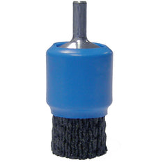 1″ Dia FME-Compliant Black Nylox End Brush, .055/80CG Crimped Fill - Industrial Tool & Supply