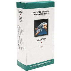 Allegro - Lens Cleaning Towelettes & Tissues - 5X8 PRE-MOISTND 100/BX EYEWEAR CLEANING WIPES - Industrial Tool & Supply