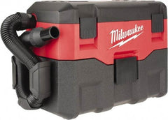 Milwaukee Tool - 2 Gal Plastic Tank, Battery Powered Portable Wet/Dry Vacuum - 18 Volt, 6' Hose Fitting, Cordless, Cleanstream Washable Wet/Dry, Accessories Included - Industrial Tool & Supply