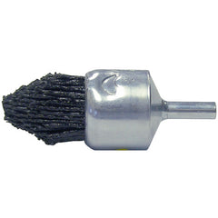 1″ Dia FME-Compliant Black Nylox Controlled Flare End Brush, .035/80CG Fill - Industrial Tool & Supply