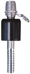 SuperKlean - NPT x 1/2" Hose Barb, Ball Type Swivel Hose Adapter - Stainless Steel - Industrial Tool & Supply