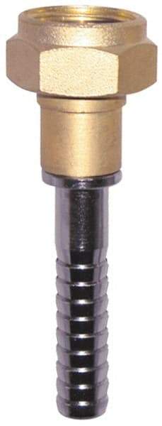 SuperKlean - 3/4 FGHT x 1/2" Hose Barb, FGHT x Hose Barb Swivel - Brass & Stainless Steel - Industrial Tool & Supply