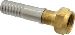 SuperKlean - 3/4 FGHT x 3/4" Hose Barb, FGHT x Hose Barb Swivel - Brass & Stainless Steel - Industrial Tool & Supply