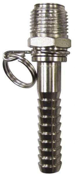 SuperKlean - NPT x 1/2" Hose Barb, Swivel Hose Adapter - Stainless Steel - Industrial Tool & Supply