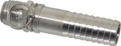 SuperKlean - NPT x 3/4" Hose Barb, Swivel Hose Adapter - Stainless Steel - Industrial Tool & Supply