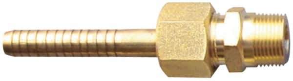 SuperKlean - NPT x 1/2" Hose Barb, 3 Piece Mixer Adapter - Brass - Industrial Tool & Supply