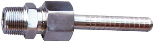 SuperKlean - NPT x 1/2" Hose Barb, 3 Piece Mixer Adapter - Stainless Steel - Industrial Tool & Supply
