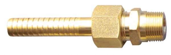 SuperKlean - NPT x 5/8" Hose Barb, 3 Piece Mixer Adapter - Brass - Industrial Tool & Supply