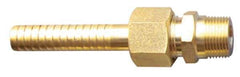 SuperKlean - NPT x 5/8" Hose Barb, 3 Piece Mixer Adapter - Brass - Industrial Tool & Supply