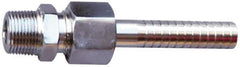 SuperKlean - NPT x 5/8" Hose Barb, 3 Piece Mixer Adapter - Stainless Steel - Industrial Tool & Supply