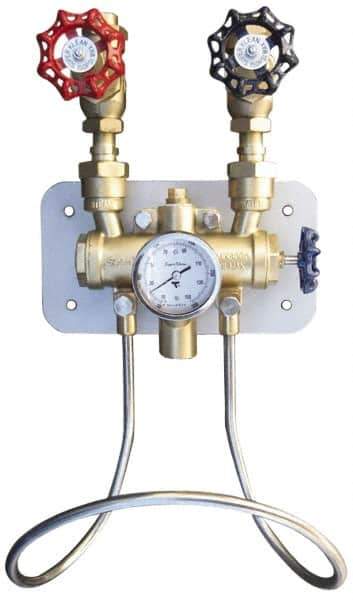 SuperKlean - 150 Max psi, Bronze Water Mixing Valve & Unit - FNPT End Connections - Industrial Tool & Supply