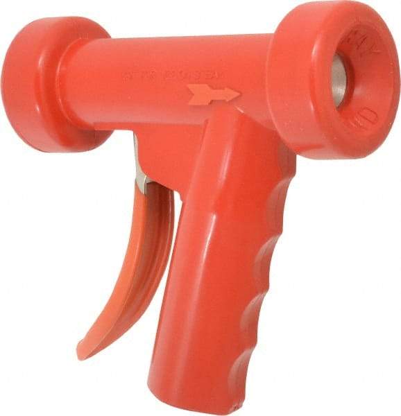 SuperKlean - Insulated, Aluminum Pistol Grip Spray Nozzle for 1/2" Pipe - Red, 1/2 NPT - Industrial Tool & Supply
