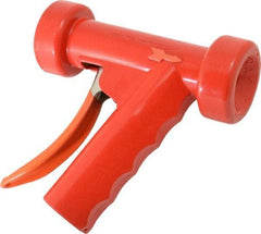SuperKlean - Insulated, Brass Pistol Grip Spray Nozzle for 1/2" Pipe - Red, 1/2 NPT - Industrial Tool & Supply