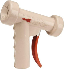 SuperKlean - Insulated, Stainless Steel Pistol Grip Spray Nozzle for 1/2" Pipe - White, 1/2 NPT - Industrial Tool & Supply