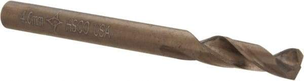 Cleveland - 0.1575" 135° Spiral Flute Cobalt Screw Machine Drill Bit - Oxide/Gold Finish, Right Hand Cut, 0.866" Flute Length, 2.165" OAL, Split Point, Straight Shank - Industrial Tool & Supply