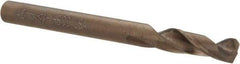 Cleveland - 0.1575" 135° Spiral Flute Cobalt Screw Machine Drill Bit - Oxide/Gold Finish, Right Hand Cut, 0.866" Flute Length, 2.165" OAL, Split Point, Straight Shank - Industrial Tool & Supply