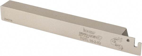 Iscar - External Thread, 0.63" Max Depth of Cut, 1.8mm Min Groove Width, 150.11mm OAL, Left Hand Indexable Grooving Cutoff Toolholder - 5/8" Shank Height x 5/8" Shank Width, TAG 2 Insert Style, TGT Toolholder Style, Series Tang-Grip - Industrial Tool & Supply
