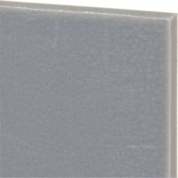 Made in USA - 1/4" Thick x 12" Wide x 2' Long, Polyethylene (UHMW) Sheet - Black, Oil-Filled Grade - Industrial Tool & Supply